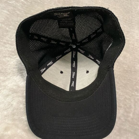 Titleist FJ  Pro V1 Golf Hat Cap Fitted Mesh Deep Back Sz M/L - Black - Picture 5 of 6